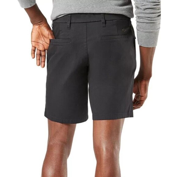 Dockers Men Ultimate Straight-Leg Shorts Supreme Flex Stretch Black Big &Tall 48 - Picture 2 of 9